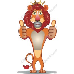 Playful Cartoon Lion