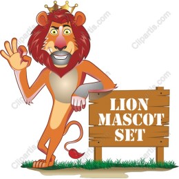 Lion Mascot Set - Playful