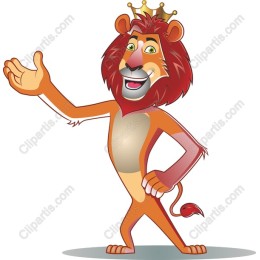 Charming Cartoon Lion