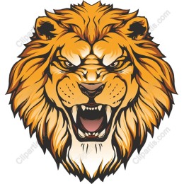 Majestic Roaring Lion Head
