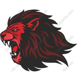 Fierce Roaring Lion Head
