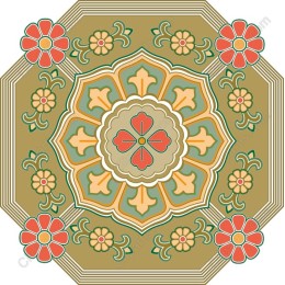 Elegant Octagonal Floral