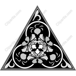 Elegant Floral Triangle