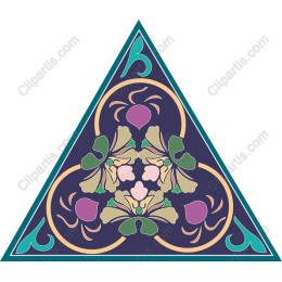 Elegant Floral Triangle