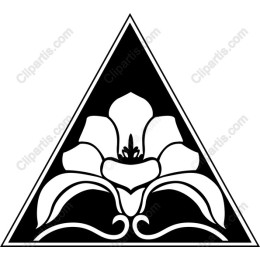 Triangular Floral Emblem