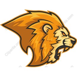 Fierce Roaring Lion Head