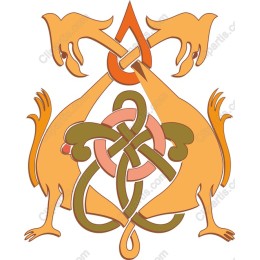 Two Phoenixes Embracing