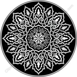 Elegant Black and White Mandala