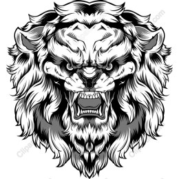 Fierce Lion Head