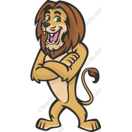 Vibrant Playful Cartoon Lion