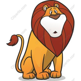 Charming Cartoon Lion