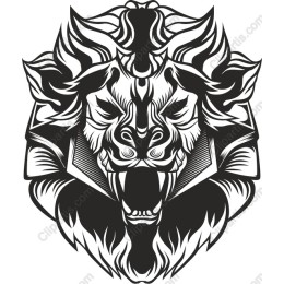 Fierce Lion Head