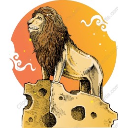 Majestic Lion on Cheese
