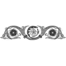Elegant Black and White Floral Decorative Border