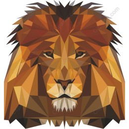 Majestic Geometric Lion