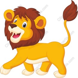 Playful Cartoon Lion