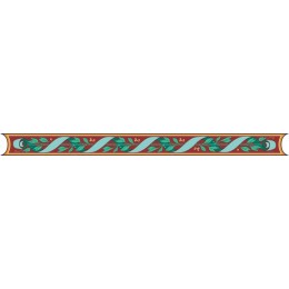Elegant Leaf & Ribbon Decorative Border