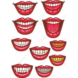  Bundle of Smiling Mouths