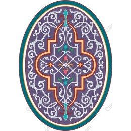 Elegant Oval Geometric Ornament