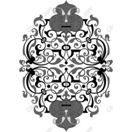 Ornamental Elegance: Black and Gray