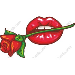 Luscious Lips with Rose
