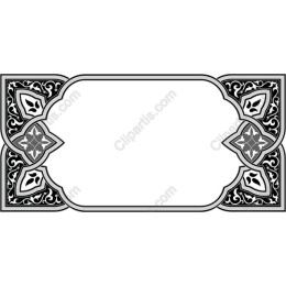 Elegant Ornamental Black and White Frame