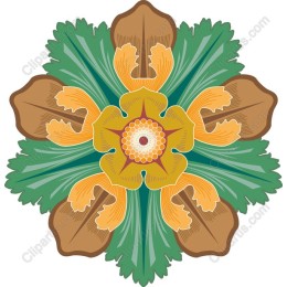 Vibrant Floral with Green Foliage