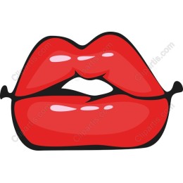 Vibrant Red Lips Graphic