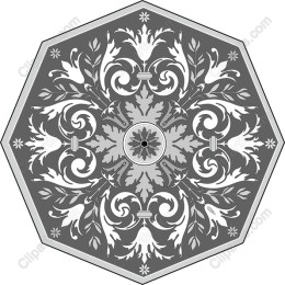 Elegant Octagonal Floral