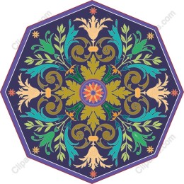 Elegant Floral Octagonal