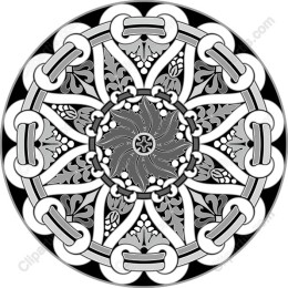 Elegant Black and White Floral Mandala