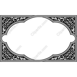 Exquisite Ornate Black and White Frame