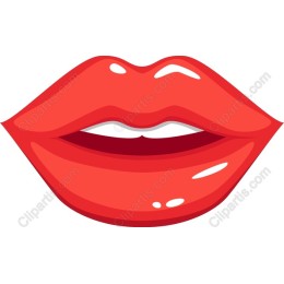 Glossy Red Lips