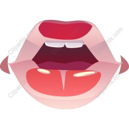 Stylized Open Lips