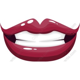 Glamorous Ruby-Red Lips