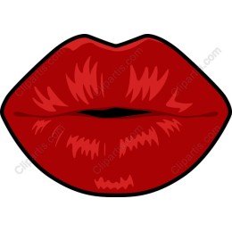 Kiss Mark - Luscious Red Lips Graphic