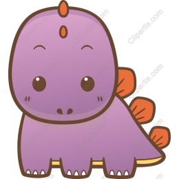 Cute Purple Dinosaur