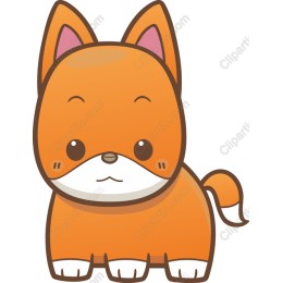 Cute Cartoon Orange Dog
