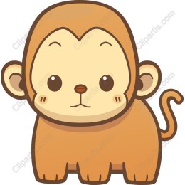 Adorable Cartoon Monkey