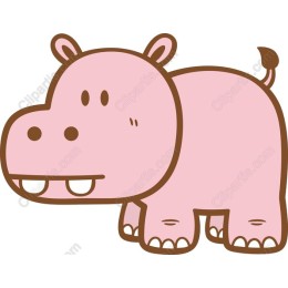 Charming Pink Hippo