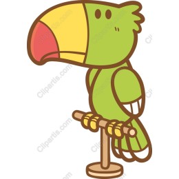 Playful Green Parrot