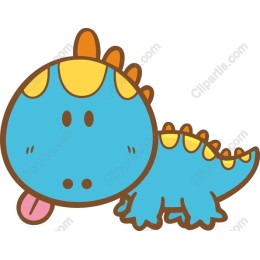 Cute Blue Dinosaur