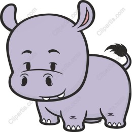 Adorable Cartoon Hippo