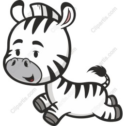 Playful Cartoon Zebra
