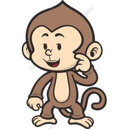 Adorable Cartoon Monkey