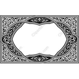 Elegant Black and Silver Vintage Decorative Frame