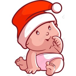 Baby in Santa Hat