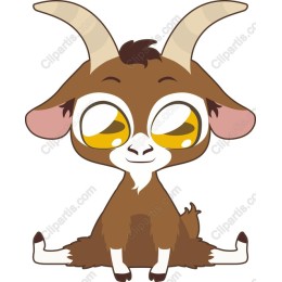 Charming Cartoon Goat