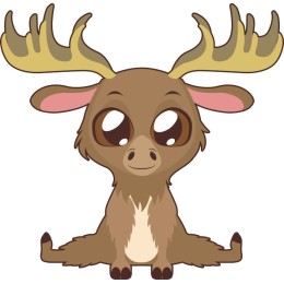 Playful Cartoon Moose