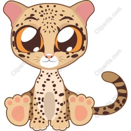 Adorable Cartoon Leopard